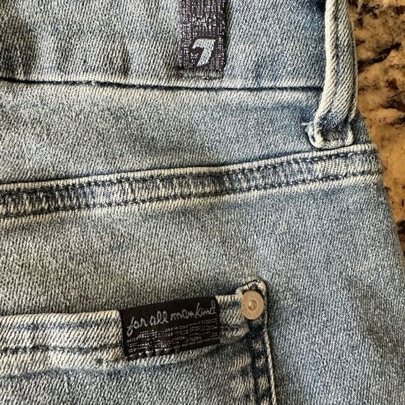 NWOT - 7 of All Mankind Women’s Kimmie Straight Leg Blue Jeans - Size 32/33 - Picture 8 of 8